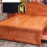 GIƯỜNG NGỦ GỖ SỒI CAO CẤP CHẤT LƯỢNG